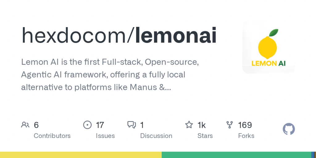 Lemon AI premier agent d'IA général open-source full-stack au monde 1 Lemon AI disponible gratuitement !